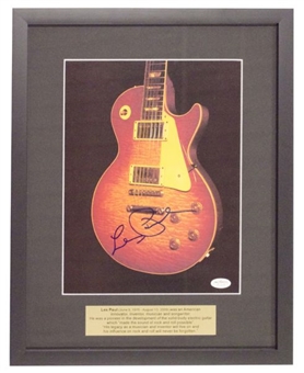 Les Paul Signed & Framed Guitar 11x14 Photo